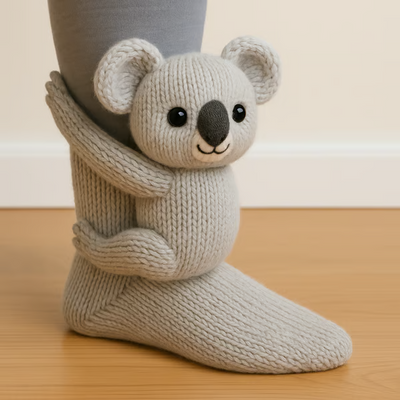 Louna™ | Chaussettes Peluche Douces à Motifs d’Animaux