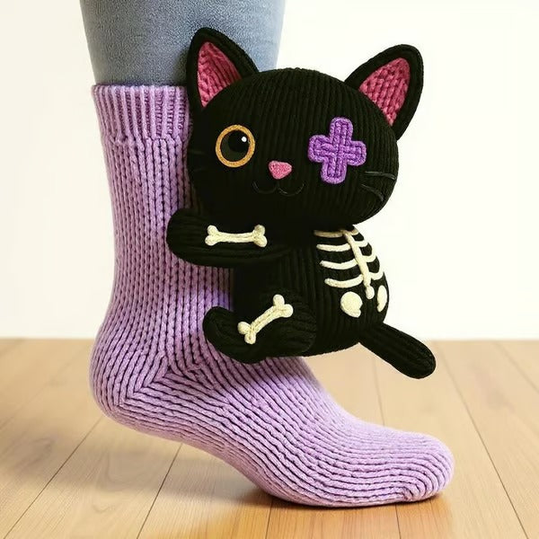 Louna™ | Chaussettes Peluche Douces à Motifs d’Animaux