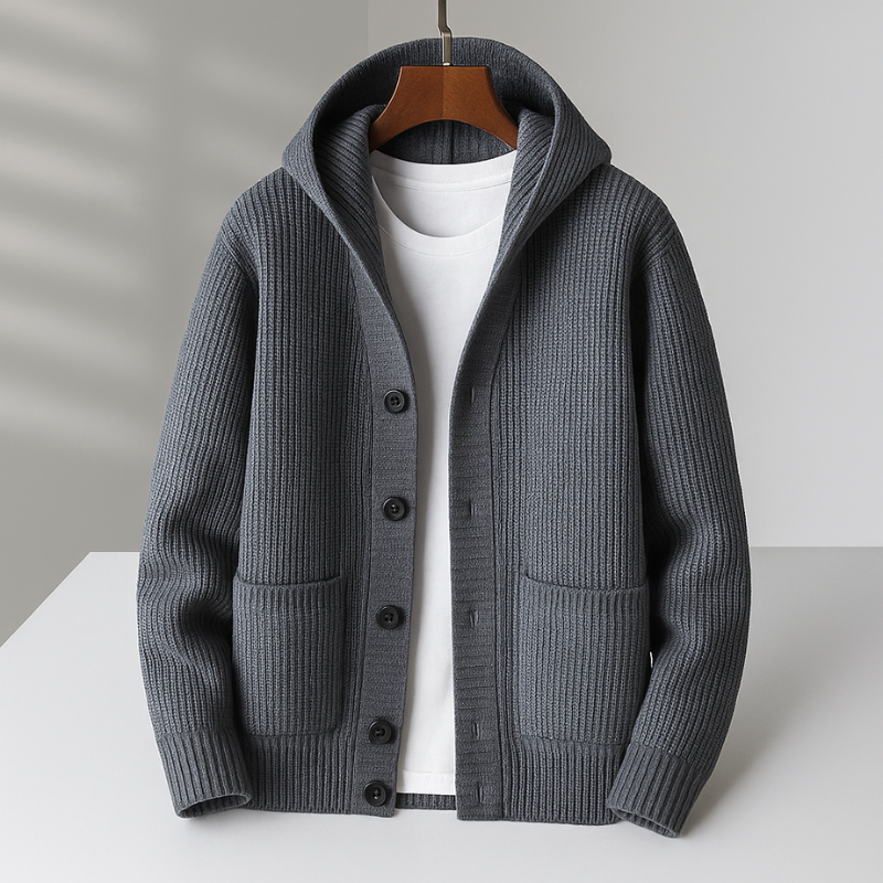 Marceau™ | Cardigan à Capuche en Maille Douce