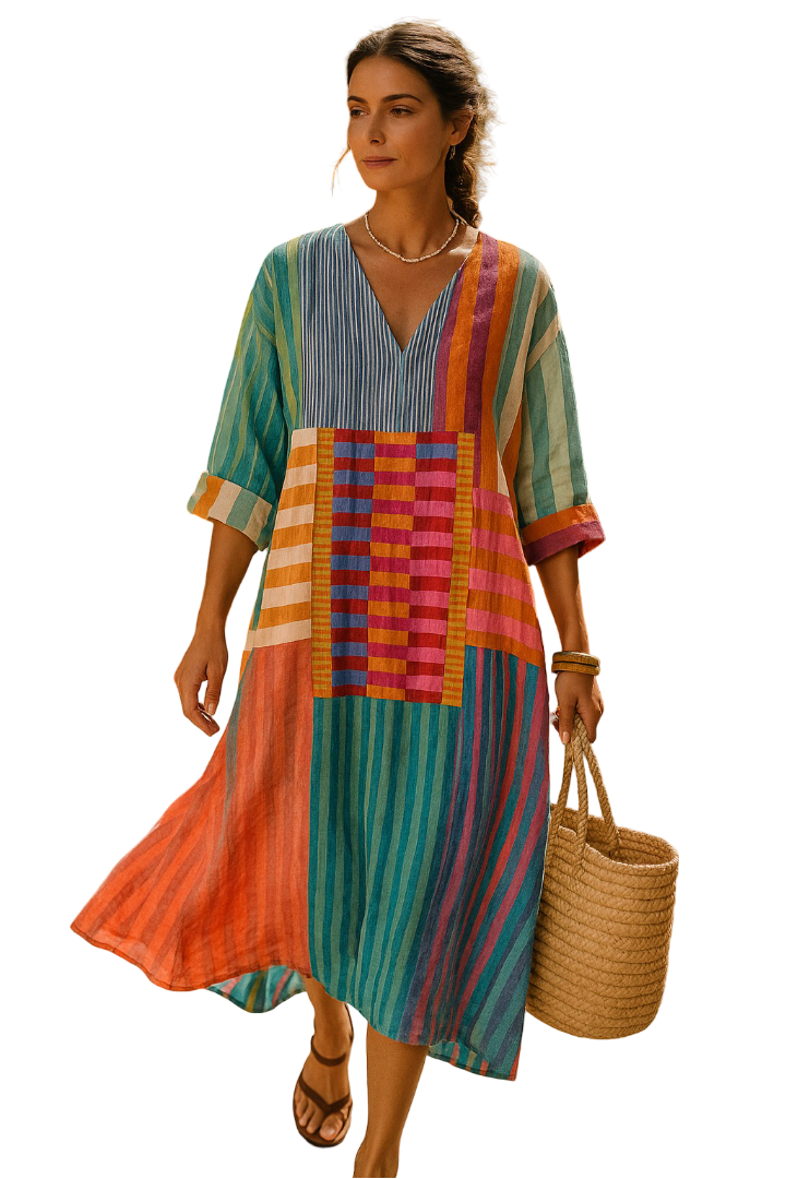 Lia - Robe géométrique élégante