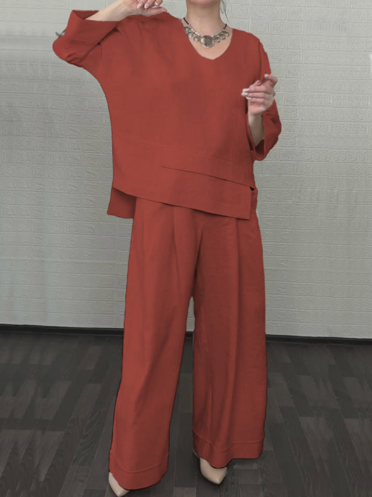 Renaya - Ensemble Décontracté en Coton-Lin