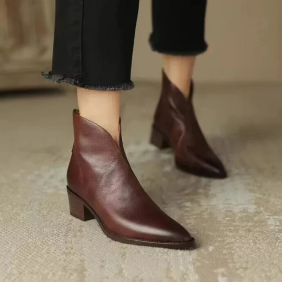 Claudine™ | Bottines de luxe à talon bas
