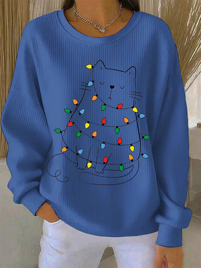 Alba | Pull de Noël avec motif chat