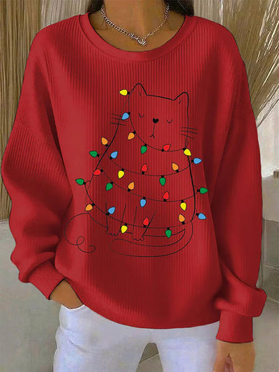 Alba | Pull de Noël avec motif chat