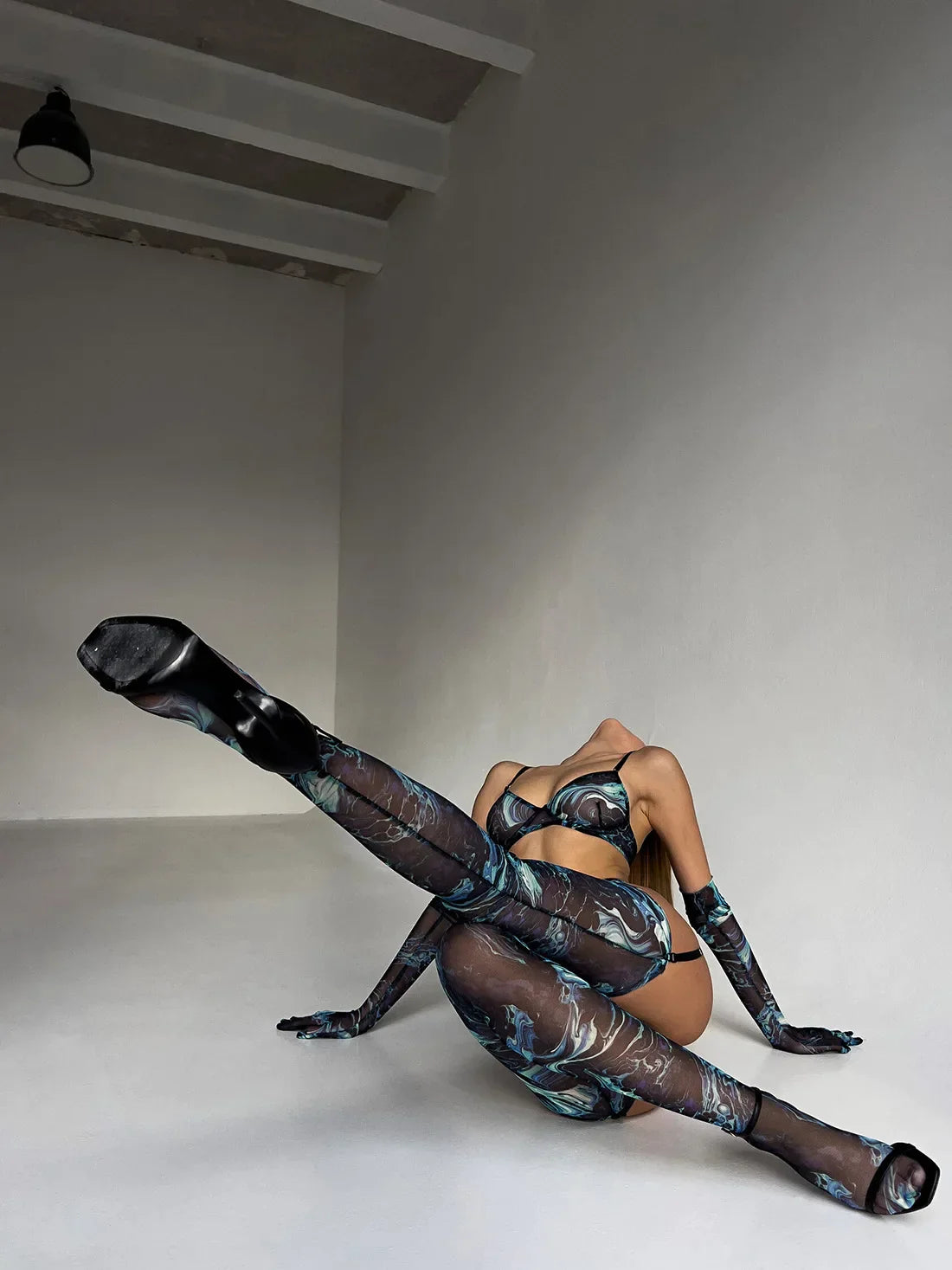 Serena | Ensemble de Lingerie Tie-Dye 5 Pièces