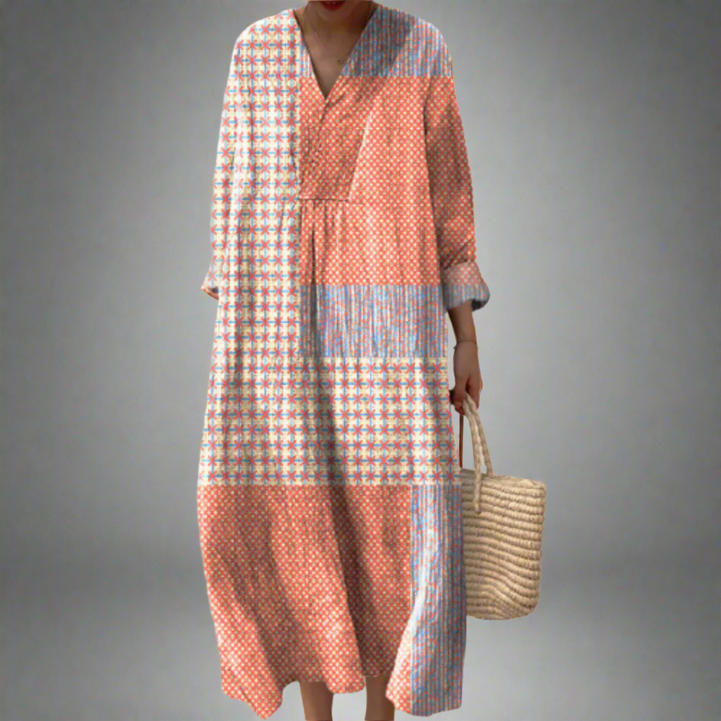 Lia - Robe Géométrique Élégante