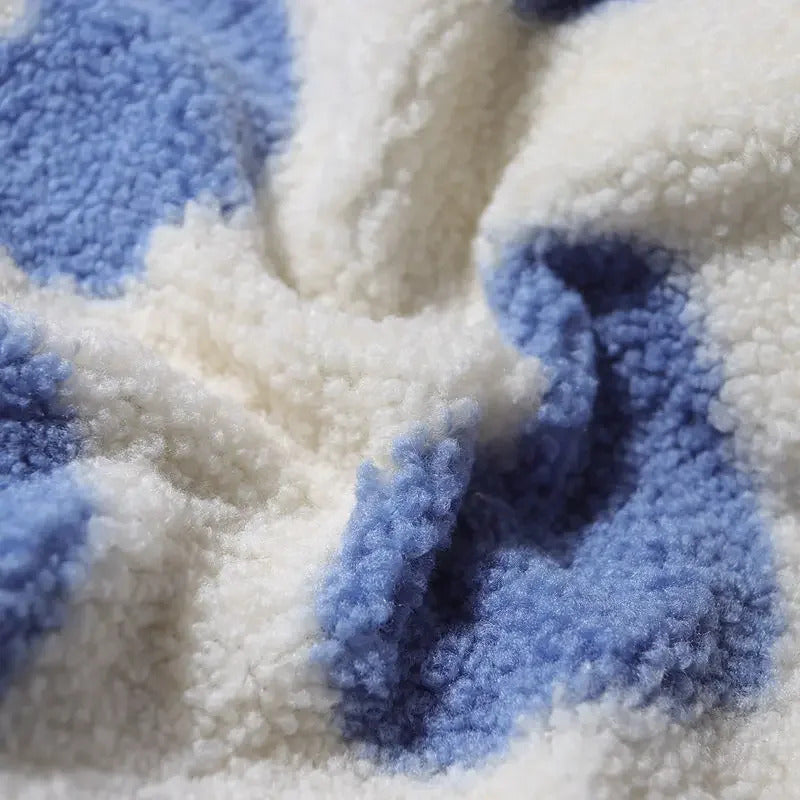 Ariane™ | Veste Réversible Douce à Motifs Cœur