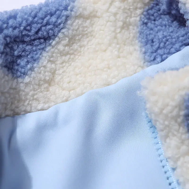 Ariane™ | Veste Réversible Douce à Motifs Cœur