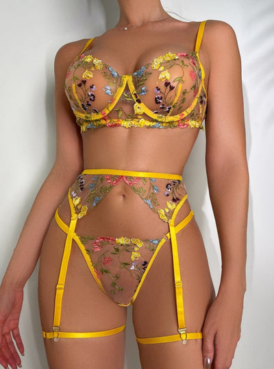 Daisy | Ensemble de Lingerie Française 3 Pièces