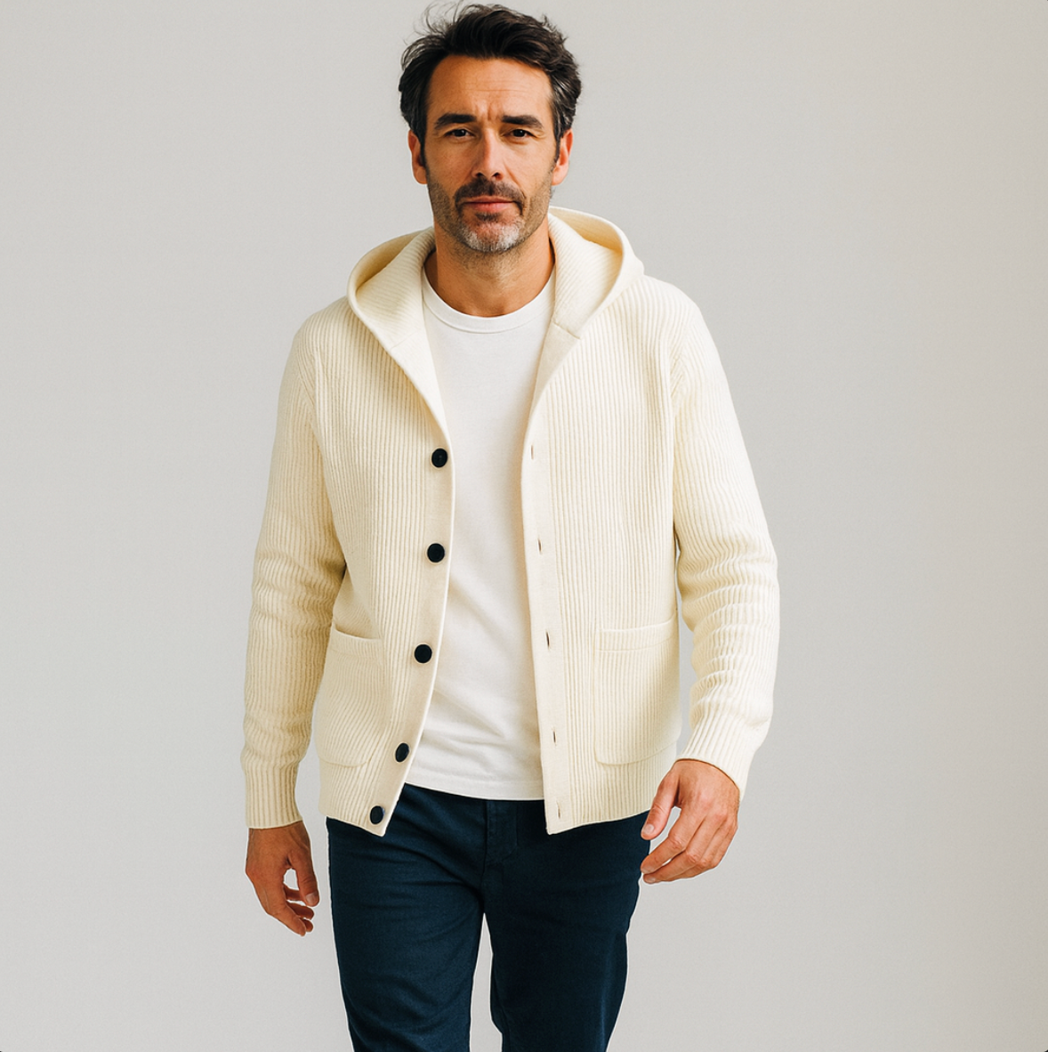 Marceau™ | Cardigan à Capuche en Maille Douce