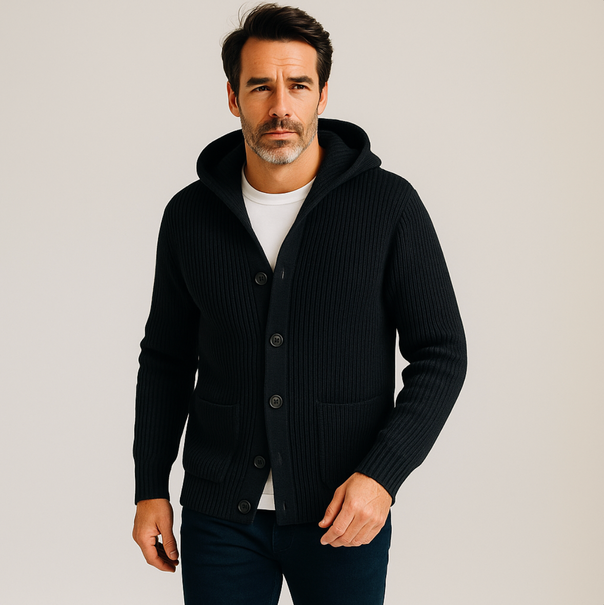 Marceau™ | Cardigan à Capuche en Maille Douce