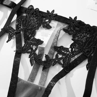 Elena | Ensemble de Lingerie Française 3 Pièces