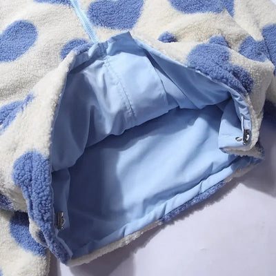 Ariane™ | Veste Réversible Douce à Motifs Cœur