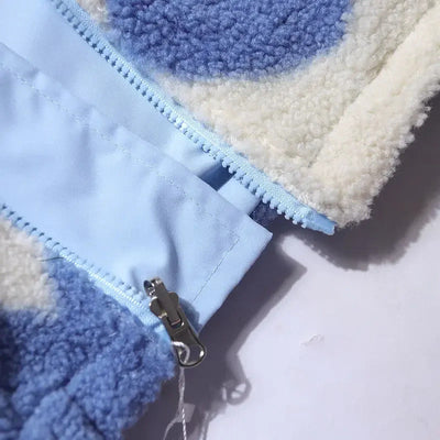 Ariane™ | Veste Réversible Douce à Motifs Cœur