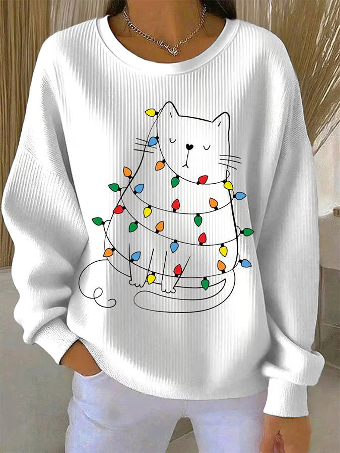 Alba | Pull de Noël avec motif chat