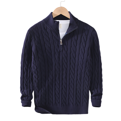 Anthony - Pull Torsadé Demi-Zip