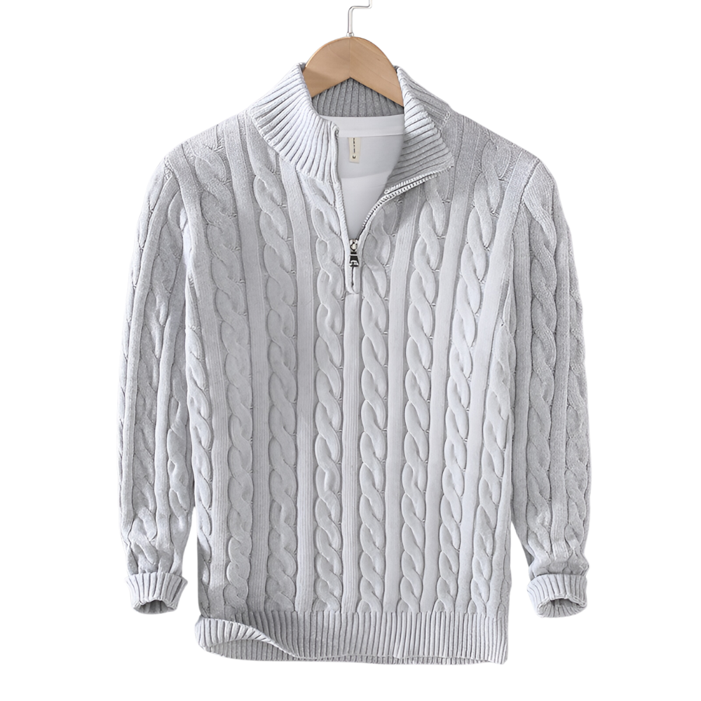 Anthony - Pull Torsadé Demi-Zip