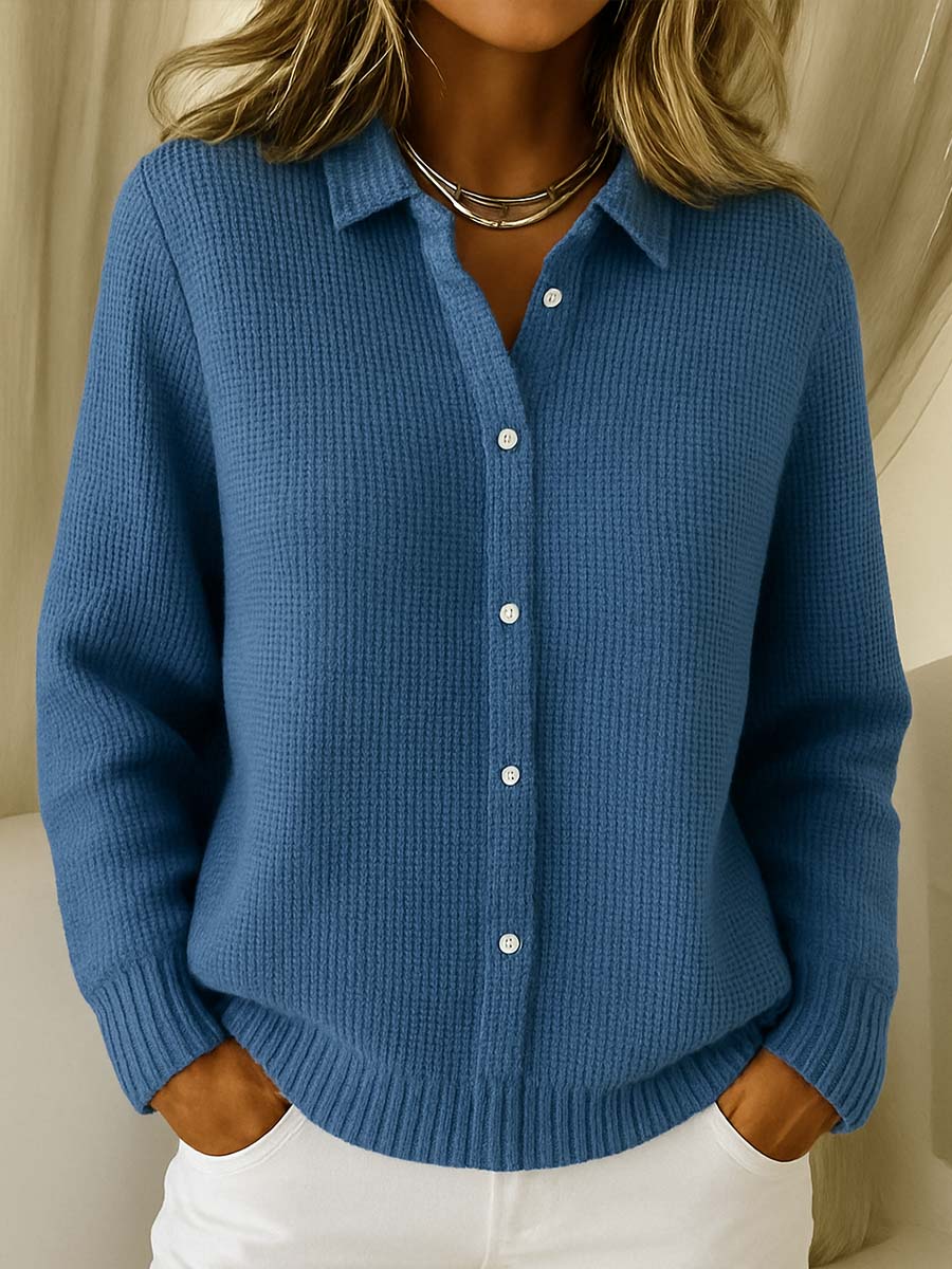 Élise | Cardigan Classique en Maille à Boutons
