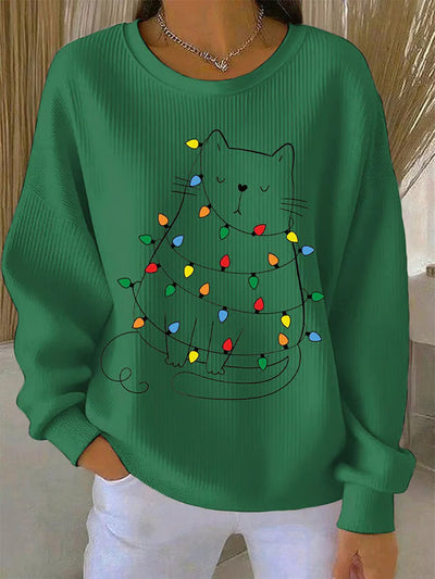 Alba | Pull de Noël avec motif chat