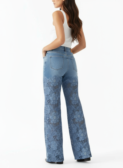 Camille™ | Jean Élégant avec Dentelle Artistique