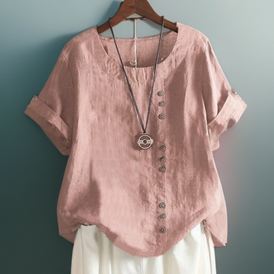 Isla - T-Shirt Chic Avec Boutons