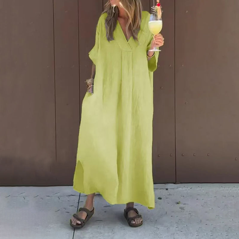 Alessia - Robe Décontractée à Col en V