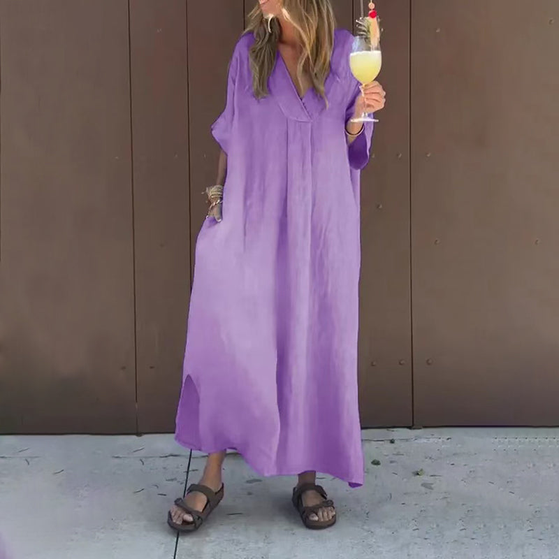 Alessia - Robe Décontractée à Col en V